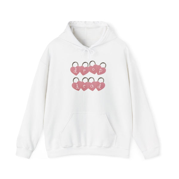 Rose Padlocks  Hoodie White Front