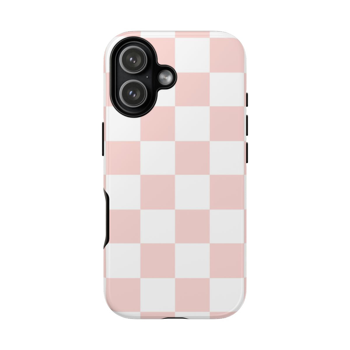 Pink And White Checkers Phone Case