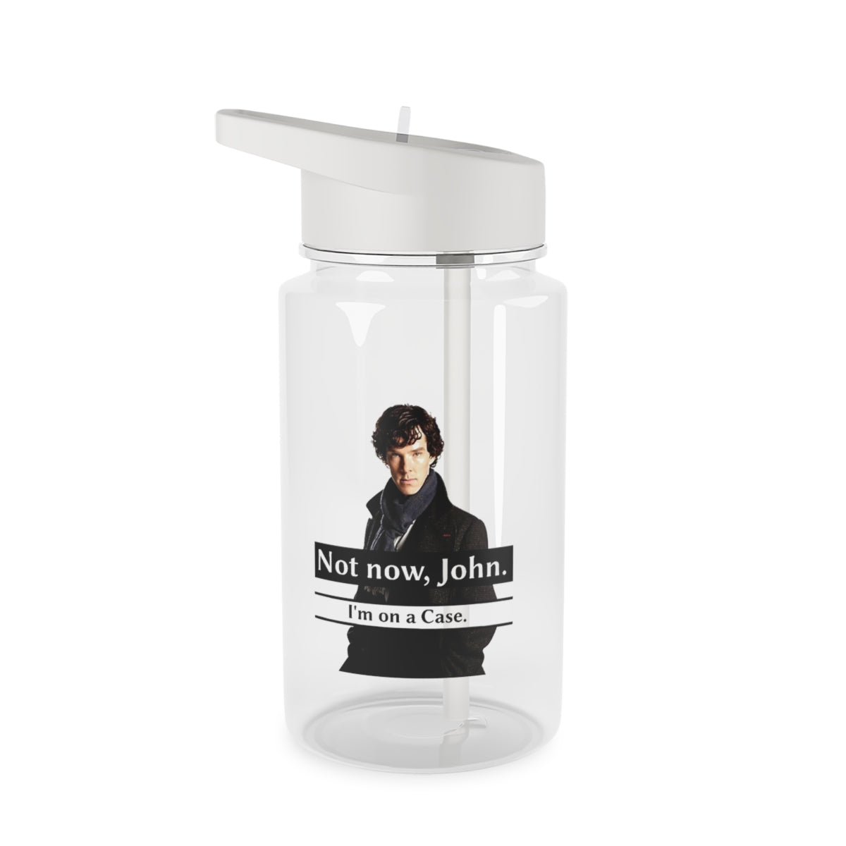 I'm on a Case Holmes Pun Clear Water Bottle