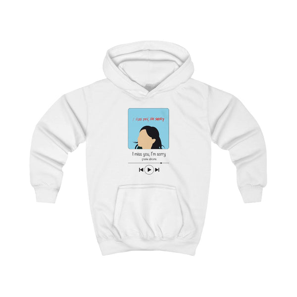 I Miss You - Abrams Kids Hoodie White Front