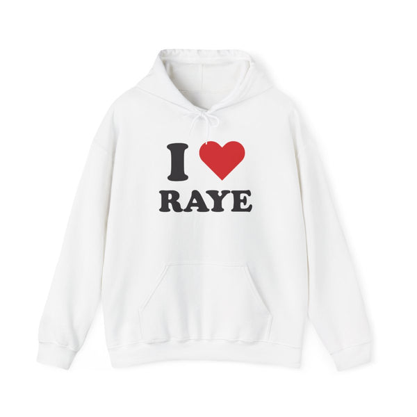 I Love Raye - Festival Hoodie White Front