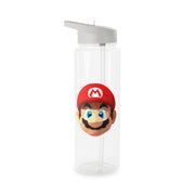 Mario Face - Mario Clear Water Bottle 6