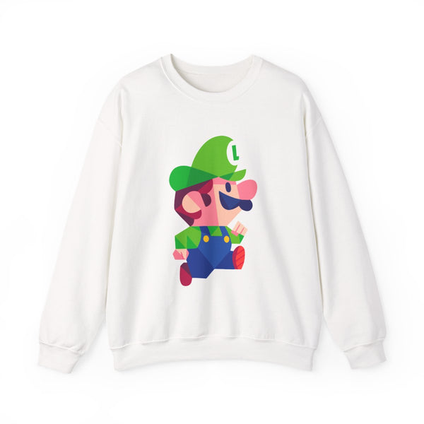 Running Luigi - Mario Sweatshirt White Front