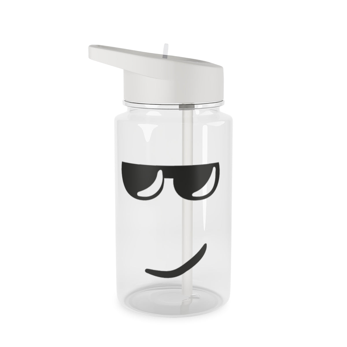 Yellow Face Shades Clear Water Bottle