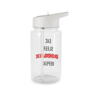 Eat, sleep, repeat Clear Water Bottle 2
