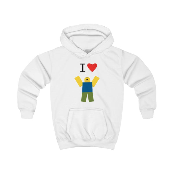 I love Blox Gaming Kids Hoodie White Front
