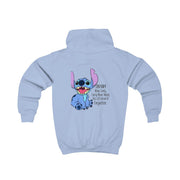 Ohana Means Family - Blue Alien Kids Hoodie 6