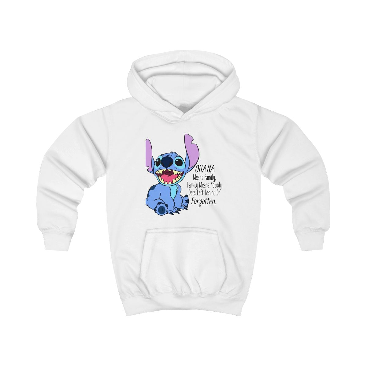 Ohana Means Family - Blue Alien Kids Hoodie