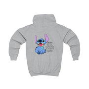 Ohana Means Family - Blue Alien Kids Hoodie 4