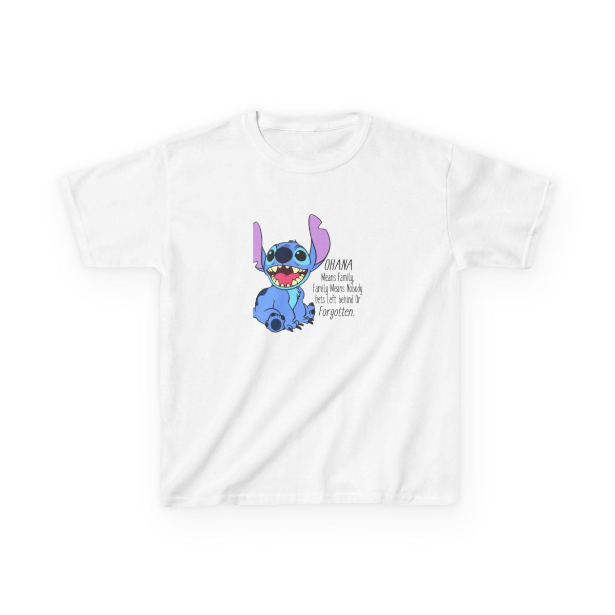 Ohana Means Family - Blue Alien Kids T-Shirt