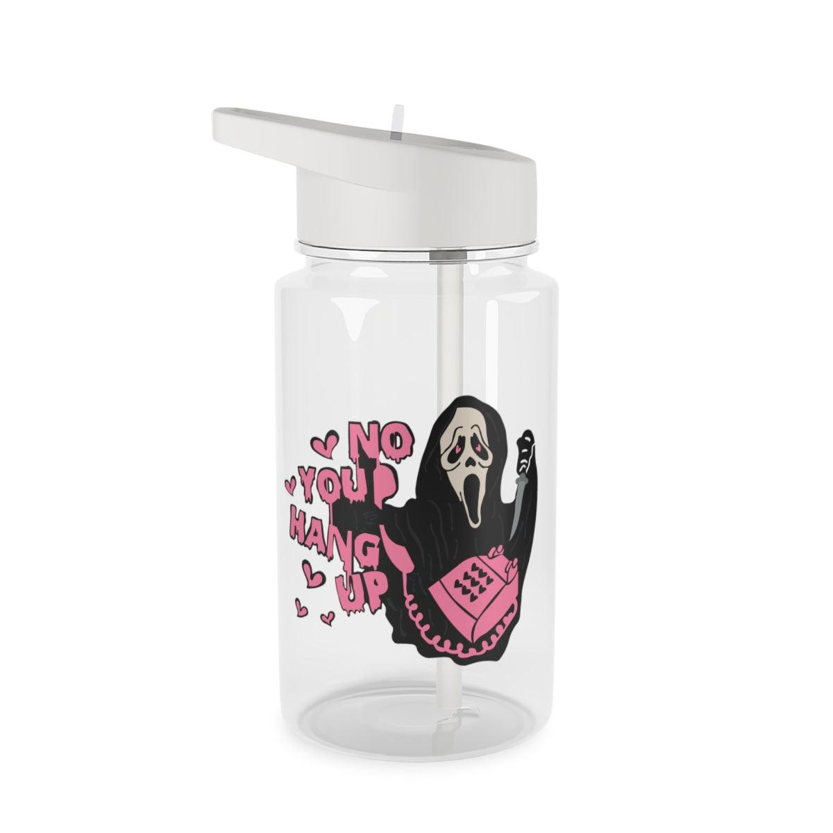 No You Hang Up - Halloween Clear Water Bottle
