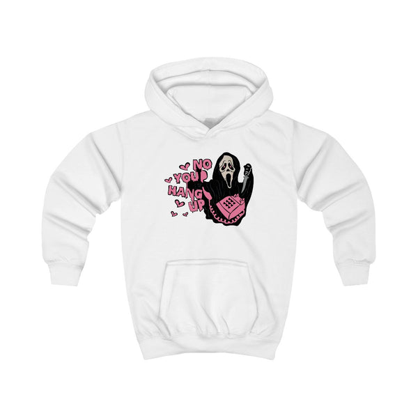 No You Hang Up - Halloween Kids Hoodie White Front
