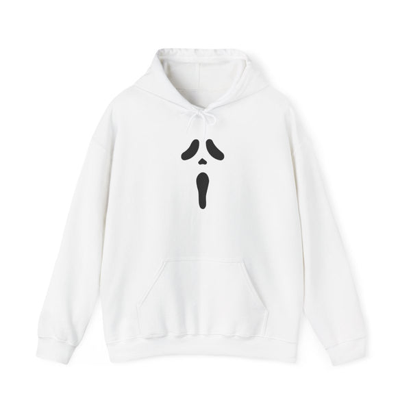 Scream Face Hoodie White Front