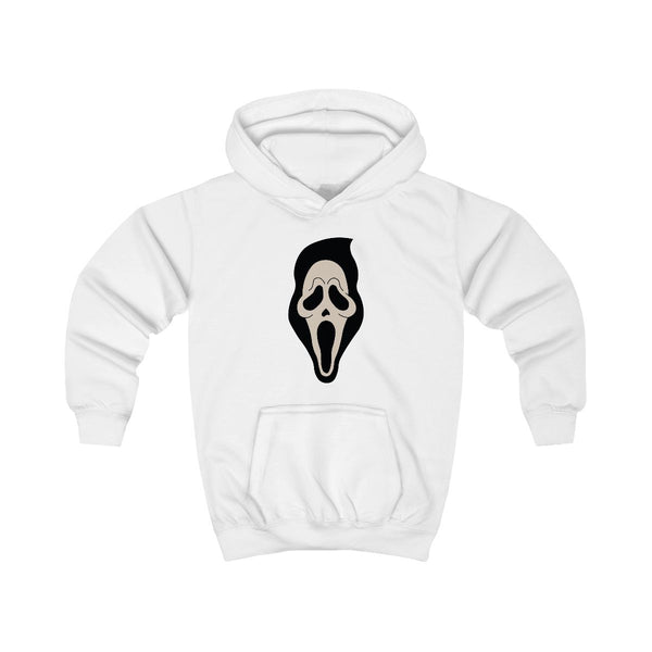 Pink Ghostface Pattern - Scream Kids Hoodie White Front