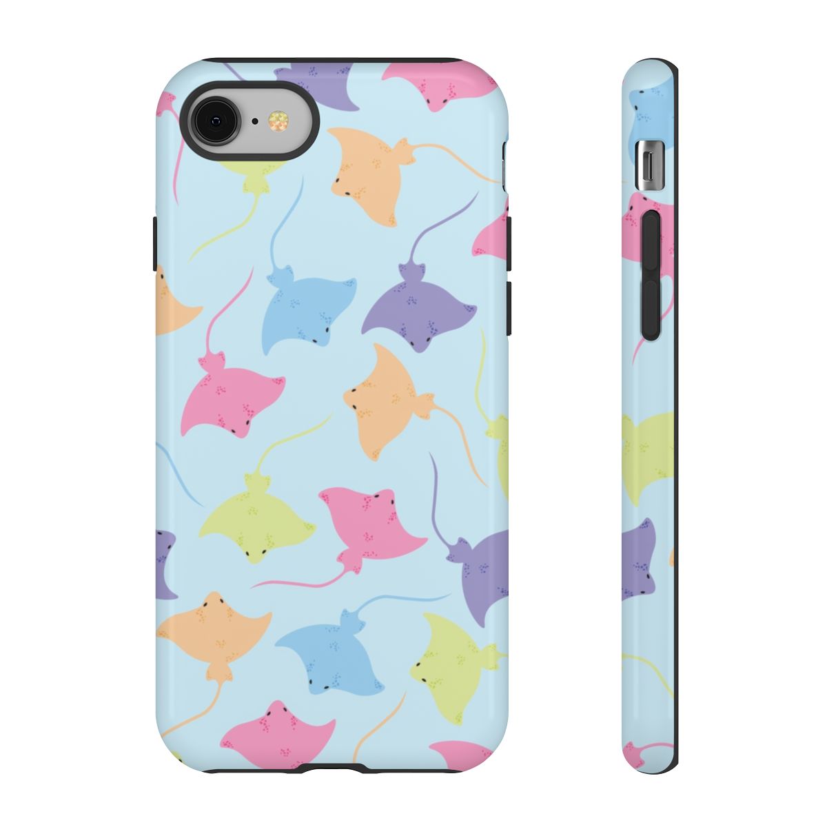 Multi Coloured Sting Ray Pattern - Sealife Phone Case