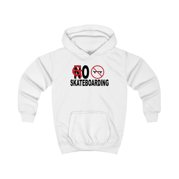 Go Skateboarding - Skate Aesthetic  Kids Hoodie White Front