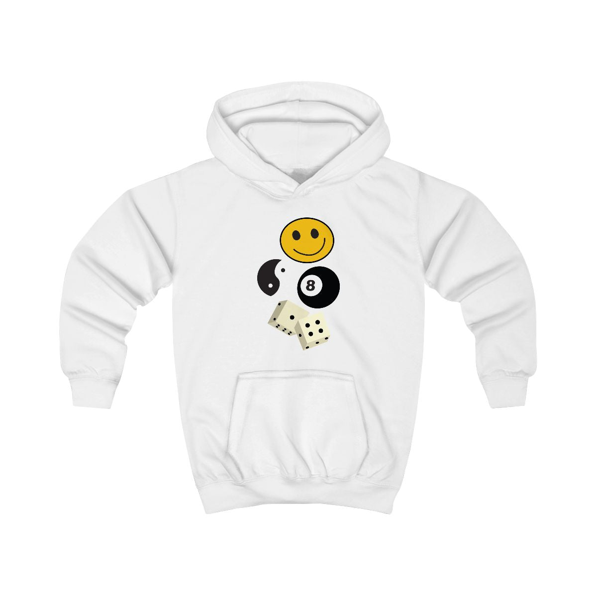 8 Ball Pattern - Skate Aesthetic  Kids Hoodie