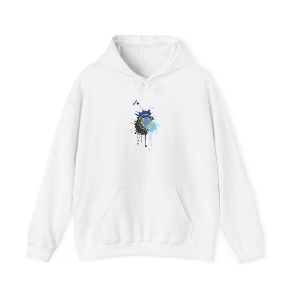 Blue Graffiti - Skate Aesthetic  Hoodie White Front