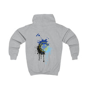Blue Graffiti - Skate Aesthetic  Kids Hoodie 4
