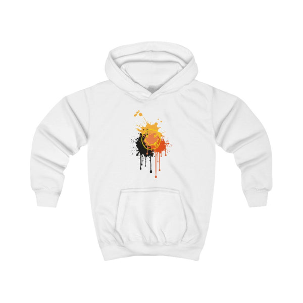 Orange Graffiti - Skate Aesthetic  Kids Hoodie White Front