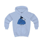 Cartoon Beagle Puffer Jacket Blue Kids Hoodie 5