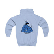 Cartoon Beagle Puffer Jacket Blue Kids Hoodie 6