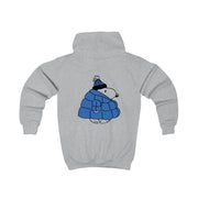 Cartoon Beagle Puffer Jacket Blue Kids Hoodie 4