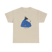 Cartoon Beagle Puffer Jacket Blue T-Shirt 5