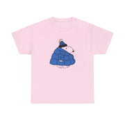 Cartoon Beagle Puffer Jacket Blue T-Shirt 7