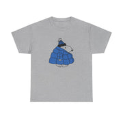 Cartoon Beagle Puffer Jacket Blue T-Shirt 9
