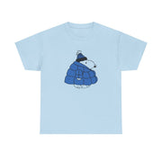 Cartoon Beagle Puffer Jacket Blue T-Shirt 9