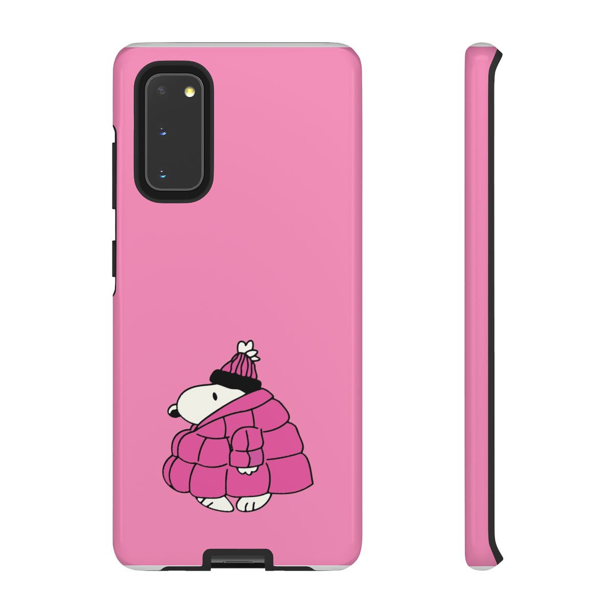 Cartoon Beagle Puffer Jacket Pink Phone Case