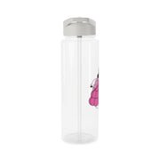 Cartoon Beagle Puffer Jacket Pink Clear Water Bottle 8