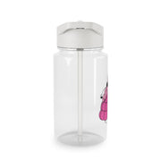 Cartoon Beagle Puffer Jacket Pink Clear Water Bottle 3