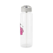Cartoon Beagle Puffer Jacket Pink Clear Water Bottle 9