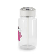 Cartoon Beagle Puffer Jacket Pink Clear Water Bottle 4