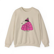 Cartoon Beagle Puffer Jacket Pink Sweatshirt 5
