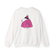 Cartoon Beagle Puffer Jacket Pink Sweatshirt 2