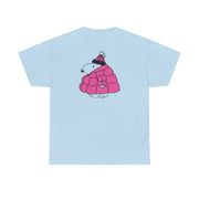 Cartoon Beagle Puffer Jacket Pink T-Shirt 10