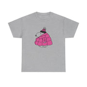 Cartoon Beagle Puffer Jacket Pink T-Shirt 9