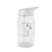 Good Vibes Cartoon Beagle Clear Water Bottle 2