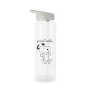 Good Vibes Cartoon Beagle Clear Water Bottle 6