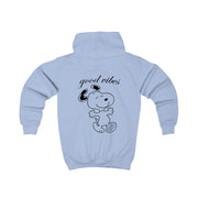 Good Vibes Cartoon Beagle Kids Hoodie 6