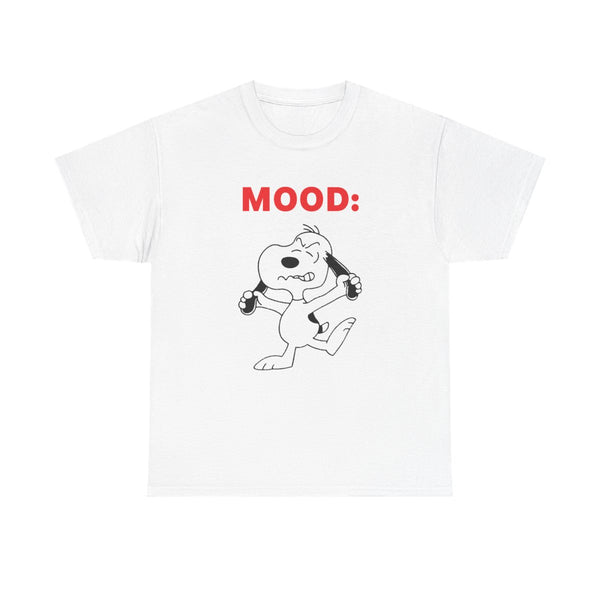 Mood Cartoon Beagle  T-Shirt White Front