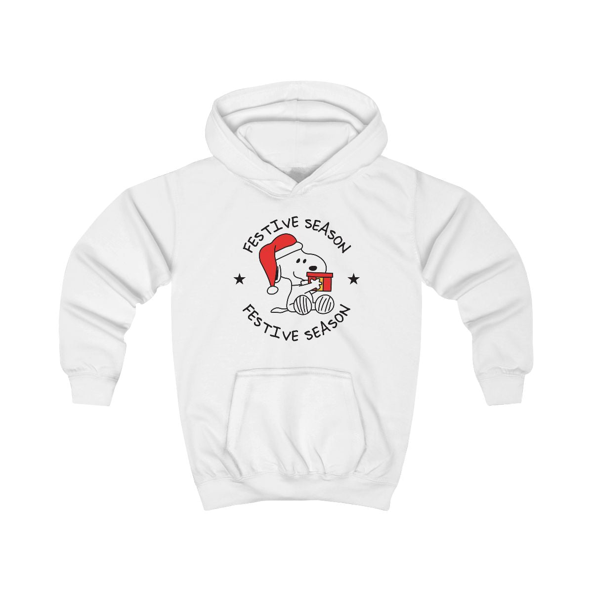 Cartoon Beagle Festive Season Kids Hoodie