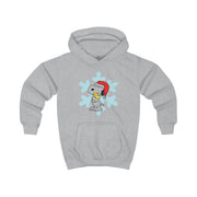 Christmas Cartoon Beagle And Bird  Kids Hoodie 3