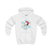 Christmas Cartoon Beagle And Bird  Kids Hoodie 1