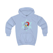 Christmas Cartoon Beagle And Bird  Kids Hoodie 5