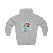 Christmas Cartoon Beagle And Bird  Kids Hoodie 4