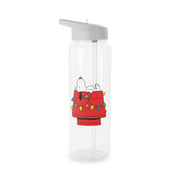 Cartoon Beagle Fairylights Clear Water Bottle 6